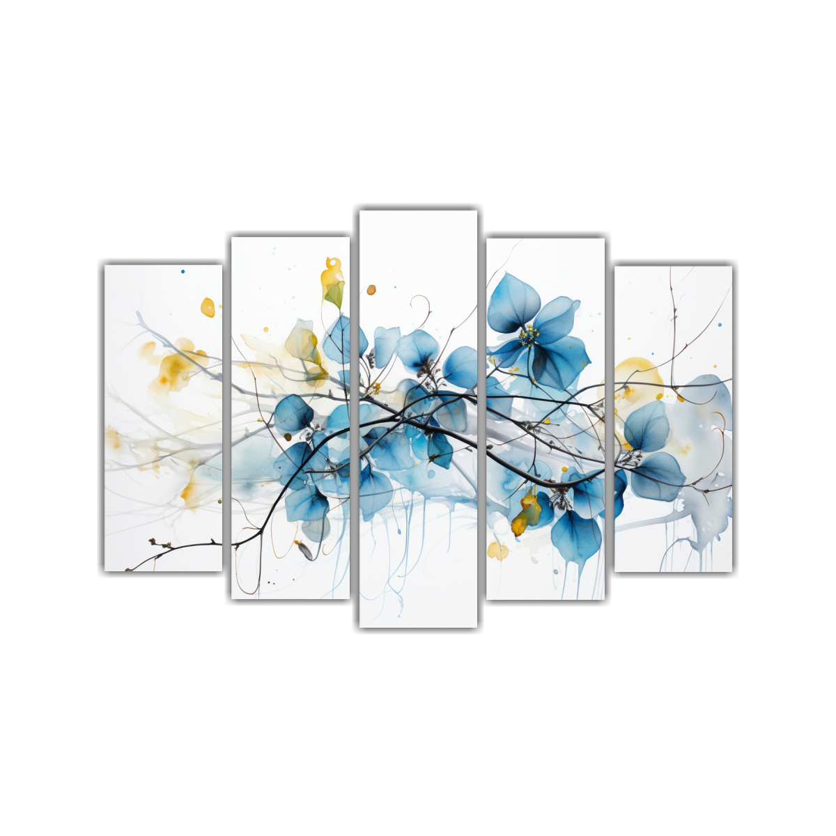 pintura-abstracta-de-flores-de-tilo-en-colores-negro-y-azul