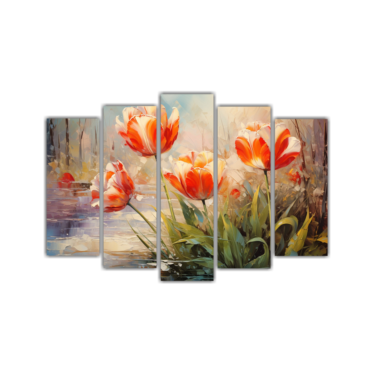 pintura-abstracta-de-tulipanes-rojos-y-turquesas-en-escenario-espectacular