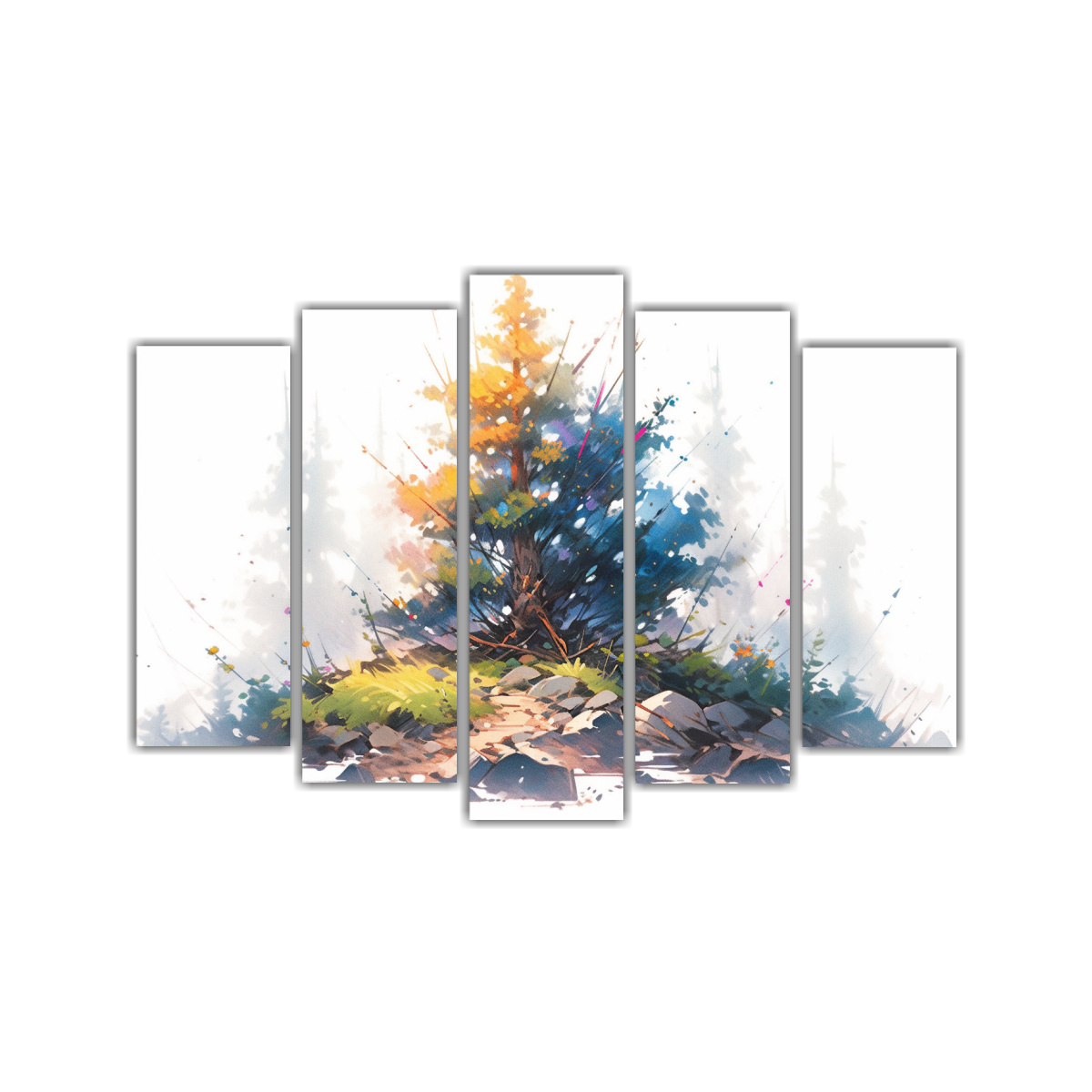 pintura-abstracta-de-un-rbol-de-secuoya-con-colores-vibrantes