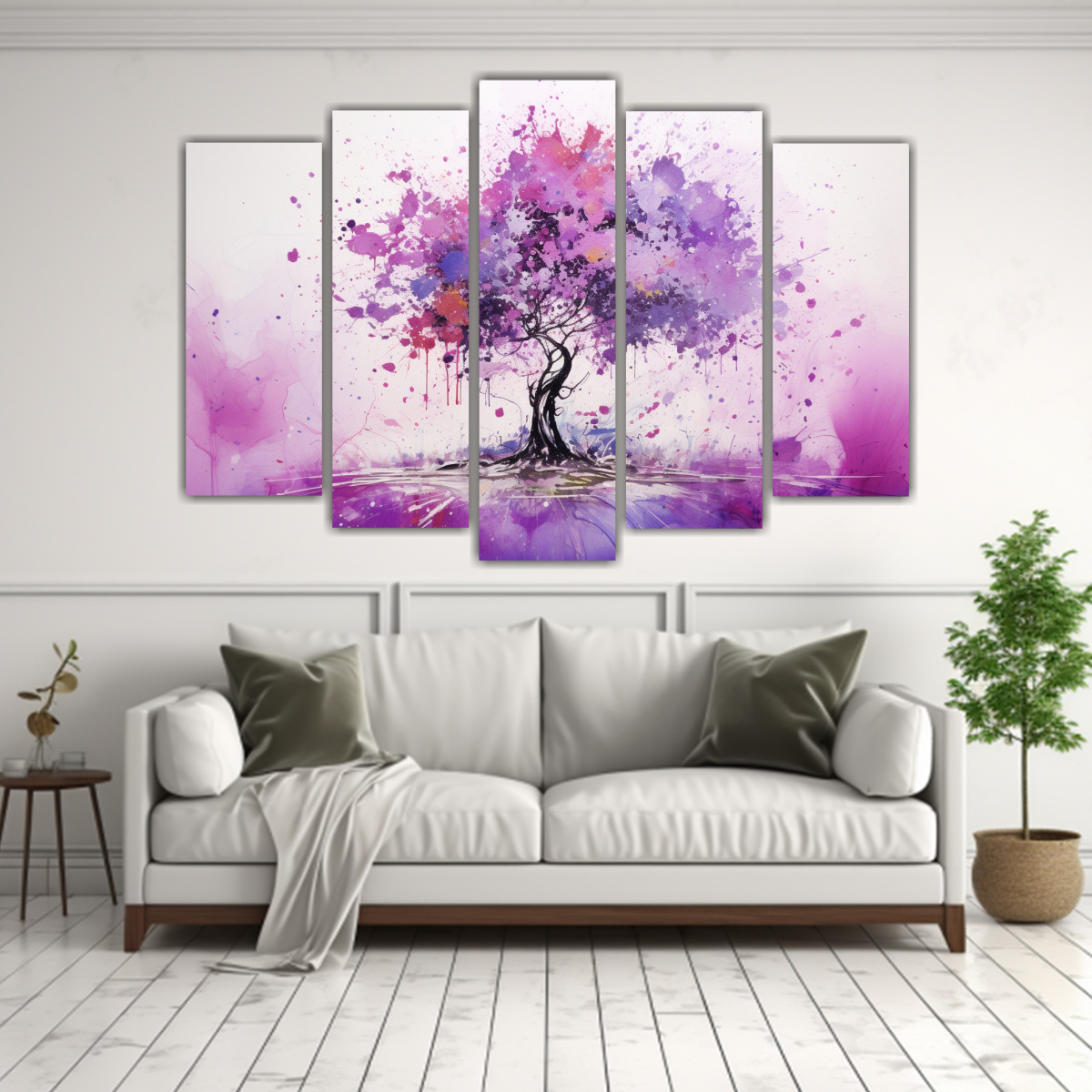 pintura-abstracta-de-un-rbol-tropical-en-colores-morados-1