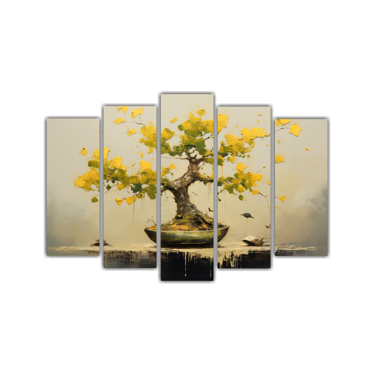 pintura-abstracta-detallada-de-ginkgo-biloba-en-lienzo-vintage