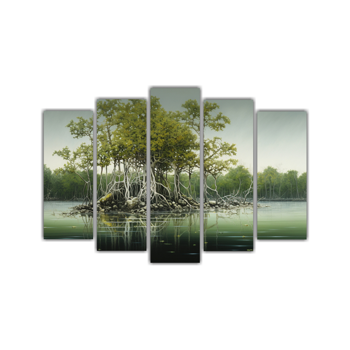 pintura-abstracta-detallada-de-rbol-de-mangle-en-bastidor-vitalidad