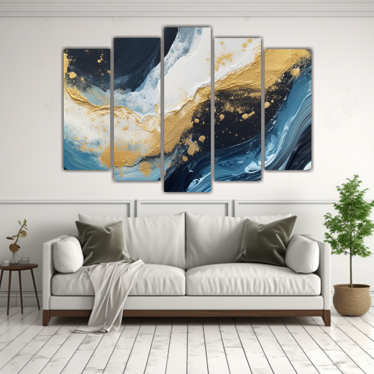 pintura-abstracta-en-forma-ondulada-azul-con-detalles-dorados-1