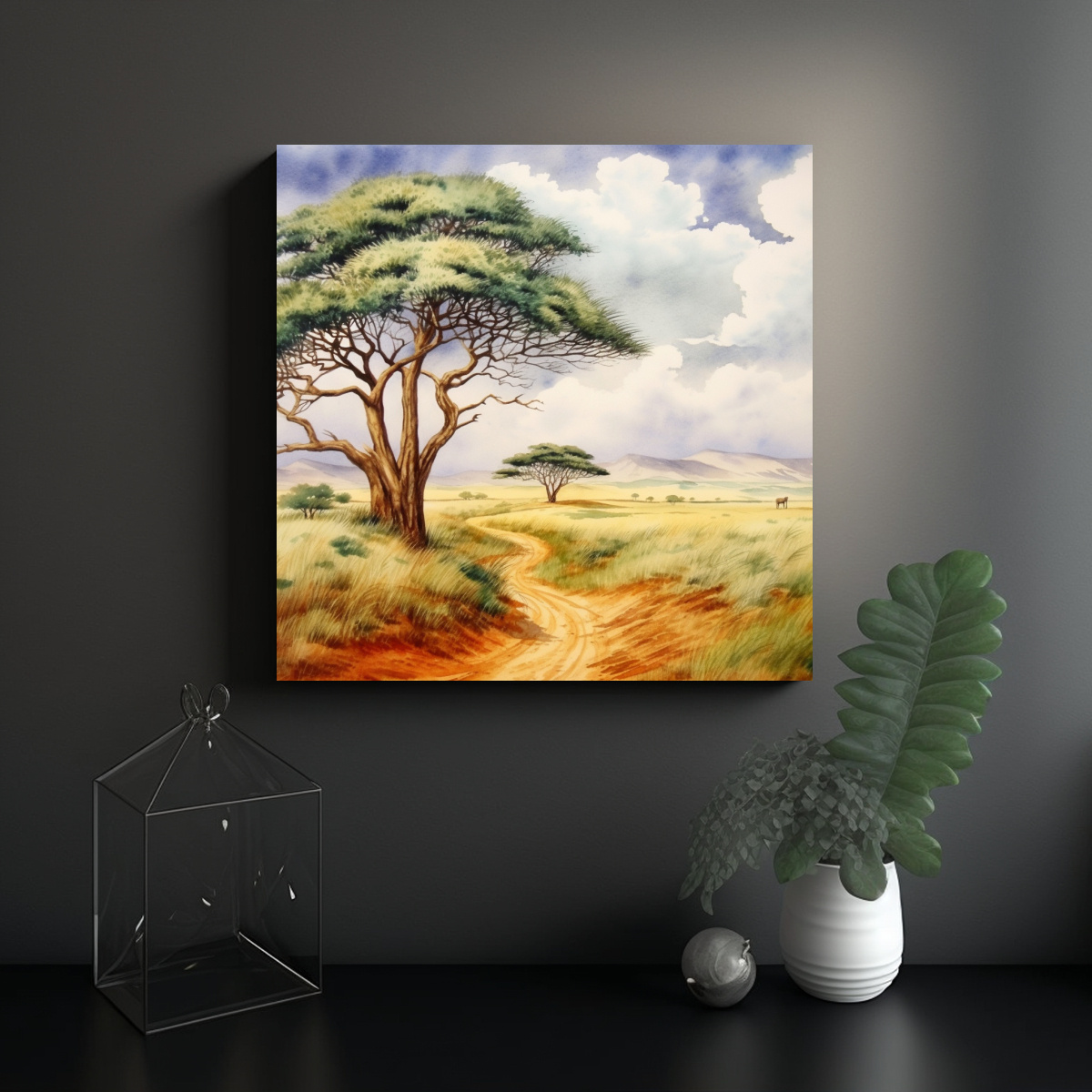 pintura-acuarela-cl-sica-de-la-sabana-africana-1