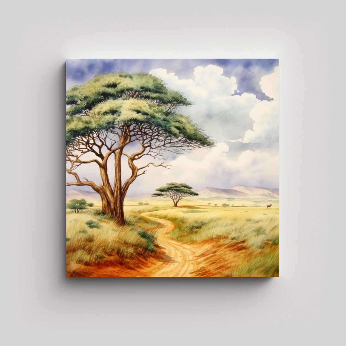 pintura-acuarela-cl-sica-de-la-sabana-africana