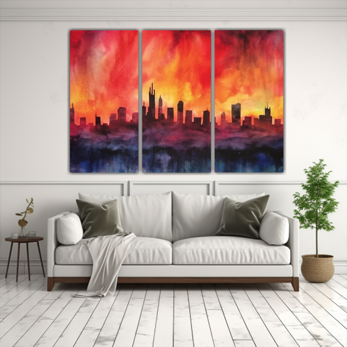 pintura-acuarela-dram-tica-de-ciudad-en-bastidor-set-3-telas-decorativas-1-1