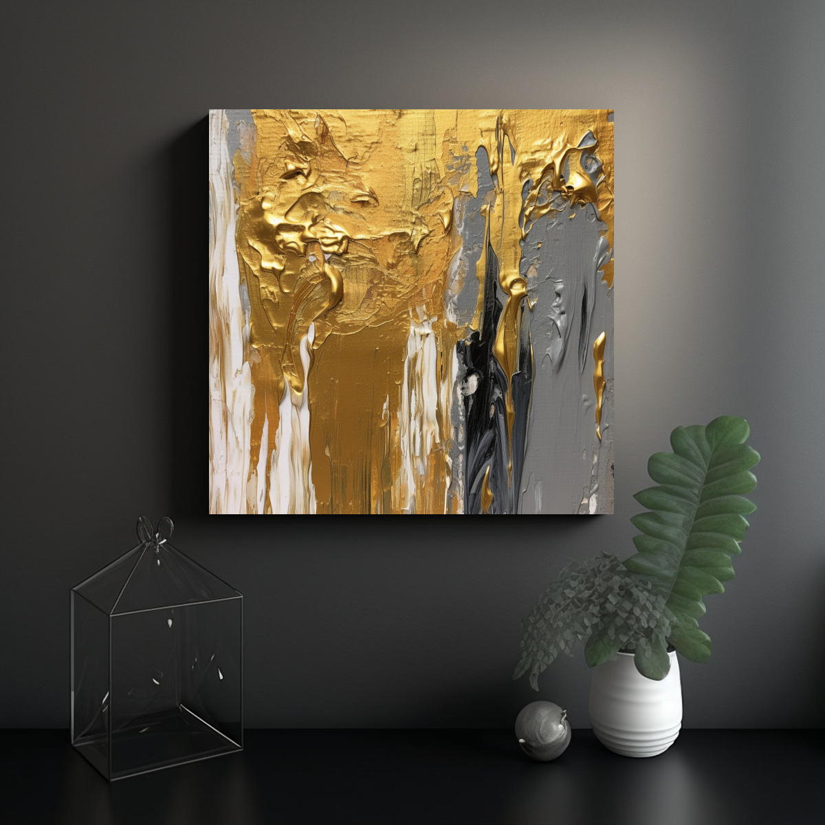 pintura-acuarela-japonesa-en-bastidor-con-oro-y-plata-1