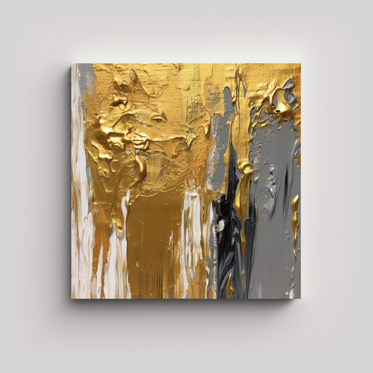 pintura-acuarela-japonesa-en-bastidor-con-oro-y-plata