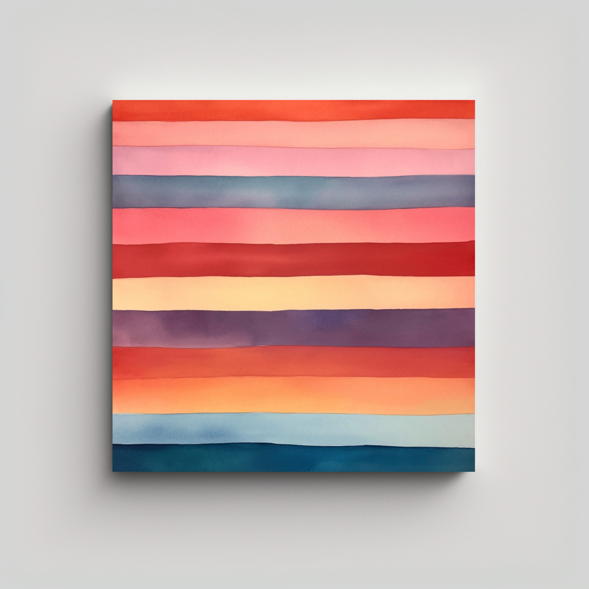 Cuadro Acuarela Moderna Minimalista En Papel Tonos Relieve - Decocuadros