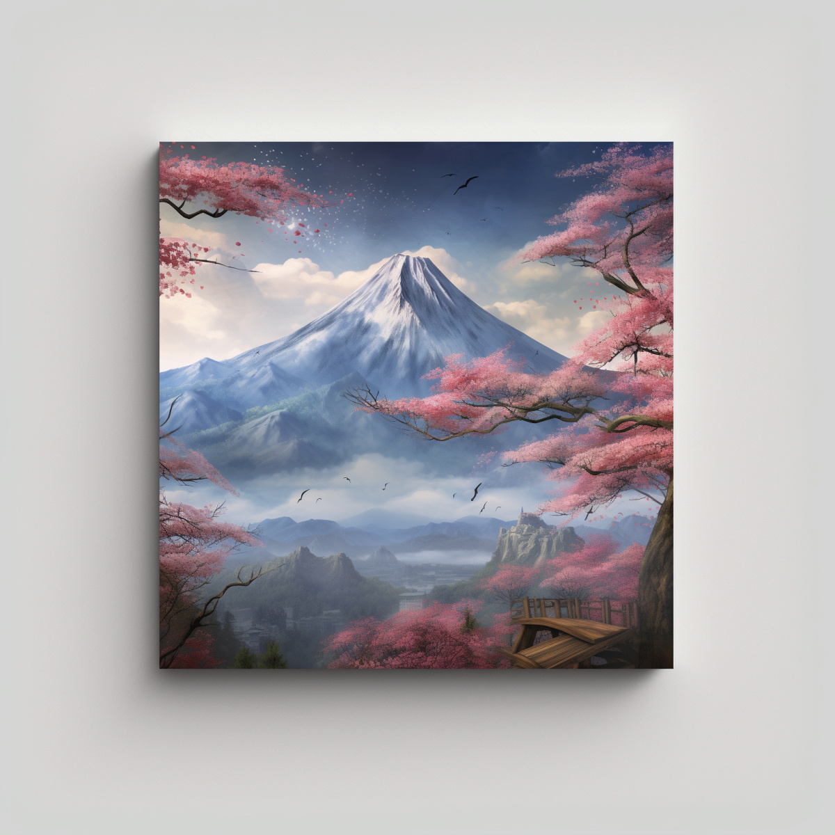 pintura-cuadro-conceptual-monta-a-japonesa-con-cerezos-fantas-a-estilo-japon-s