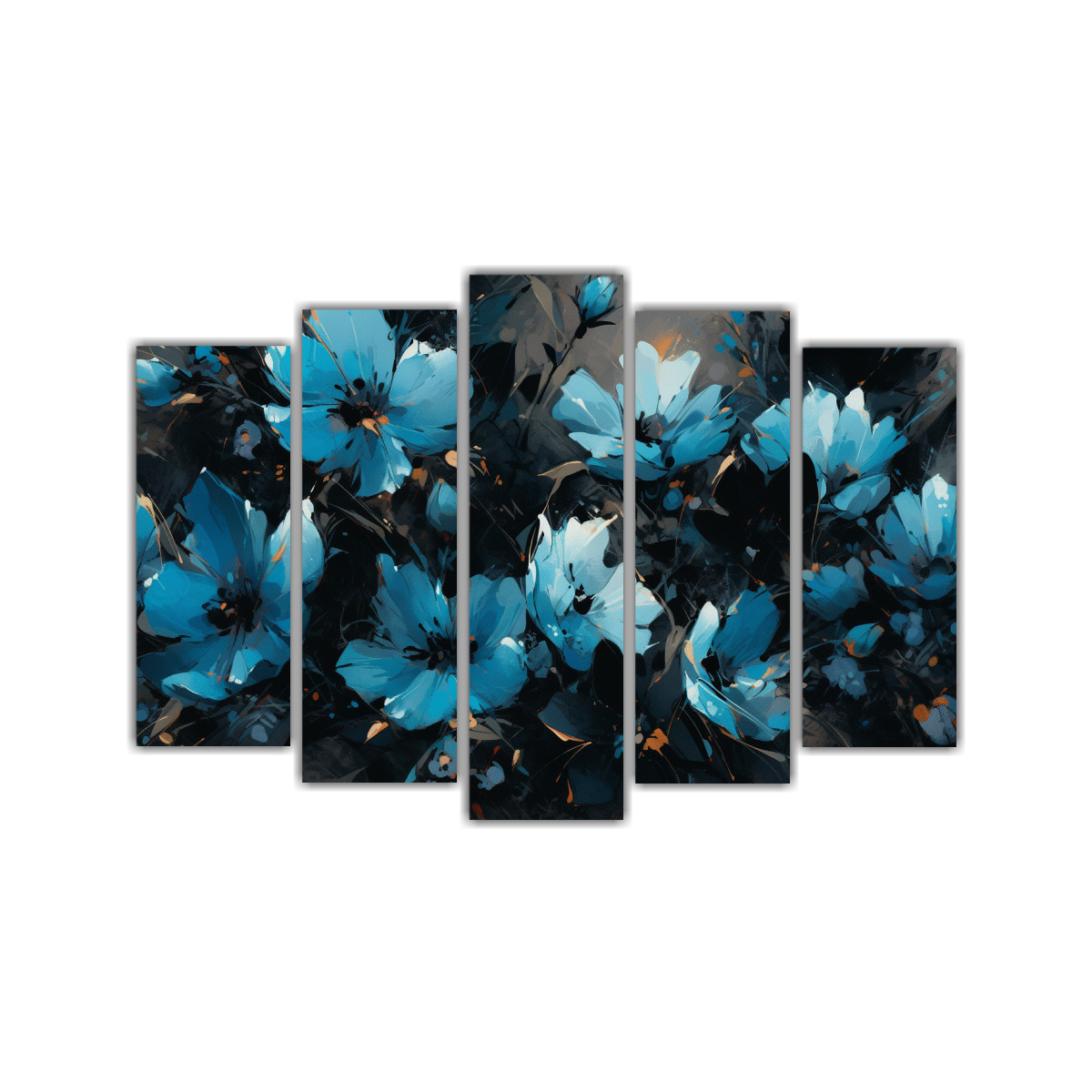 pintura-de-flores-en-tonos-turquesa-y-negro-para-decoraci-n-en-lienzo