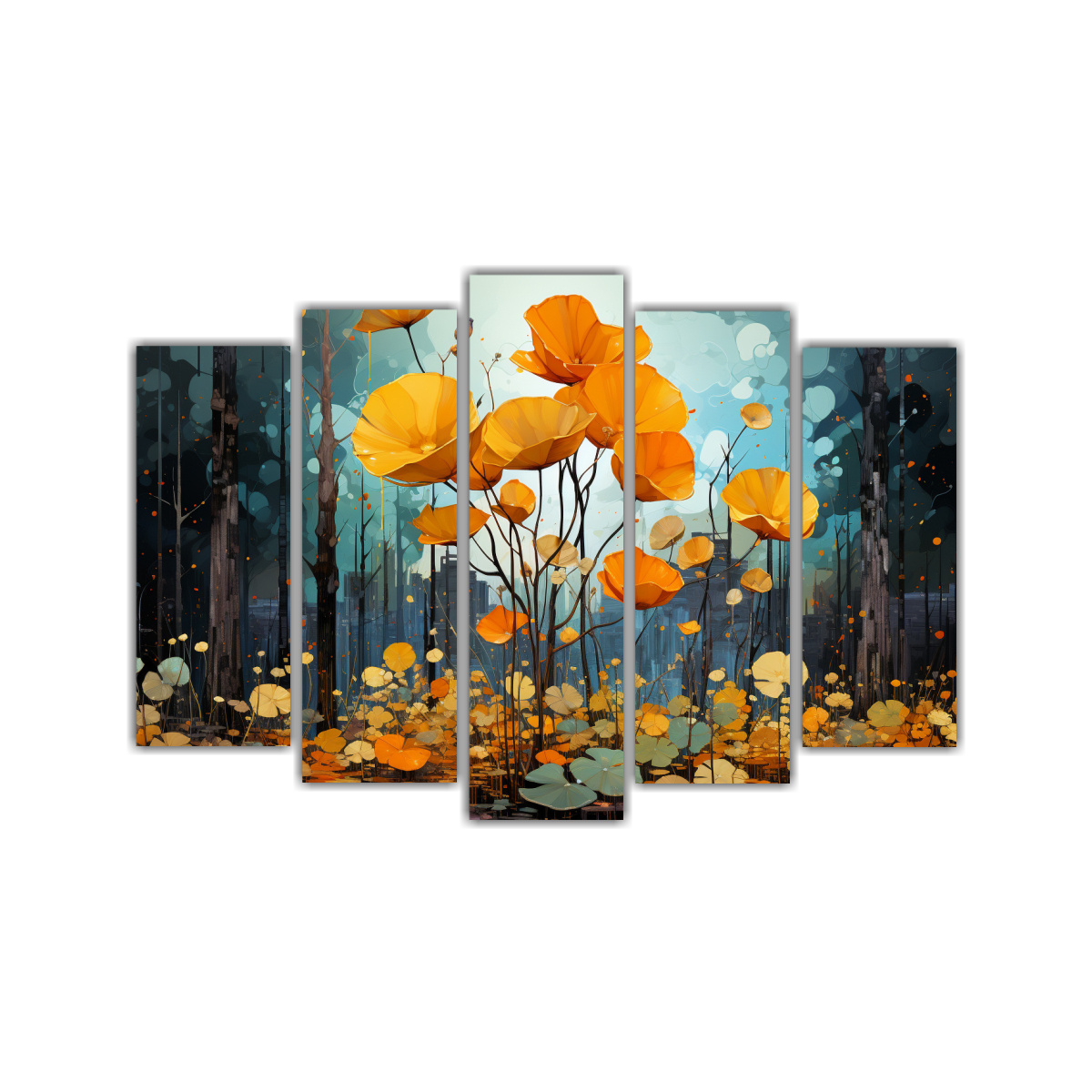 pintura-de-lienzo-inspirador-para-comedor-rbol-tembl-n-en-amarillo-y-verde-