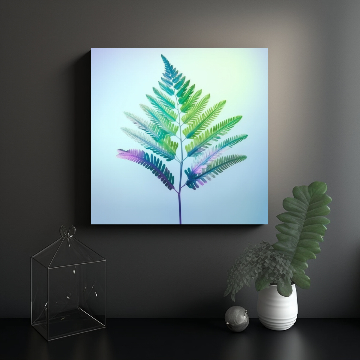 pintura-de-pared-impresa-helecho-real-a-color-sobre-fondo-claro-1