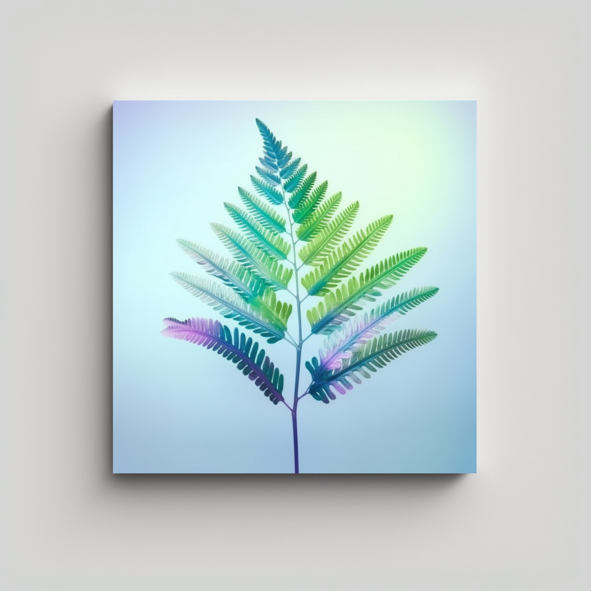 pintura-de-pared-impresa-helecho-real-a-color-sobre-fondo-claro