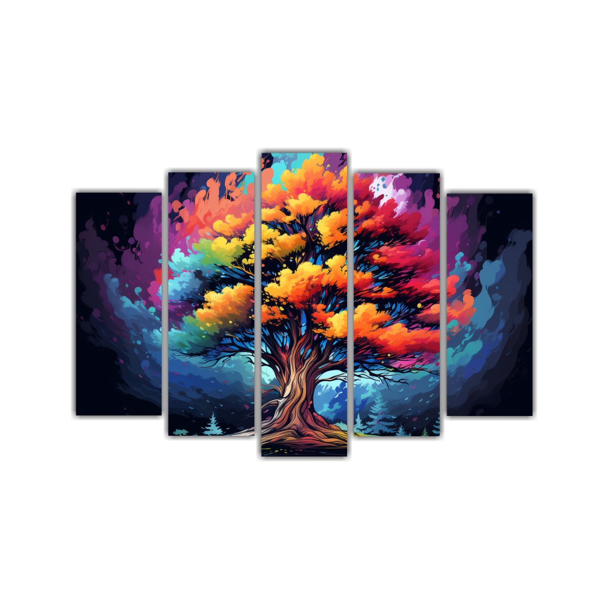 pintura-de-pino-escoc-s-con-colores-del-arco-ris-en-l-neas-finas-atmosfera-neonoir-