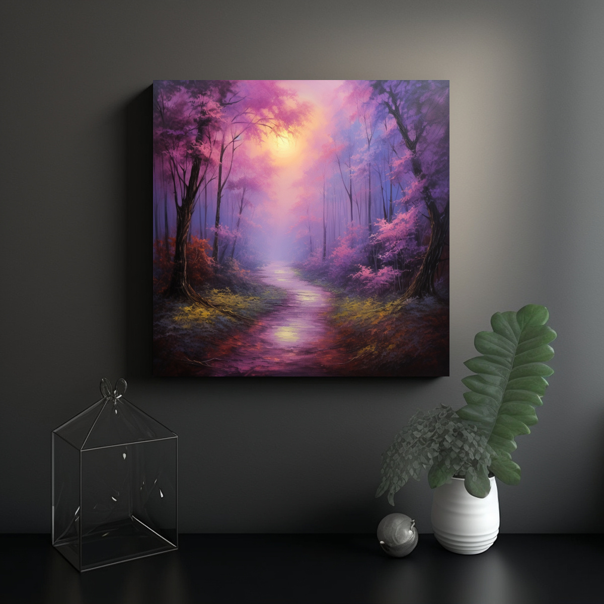 pintura-de-vanguardia-elegante-camino-morado-en-el-bosque-1