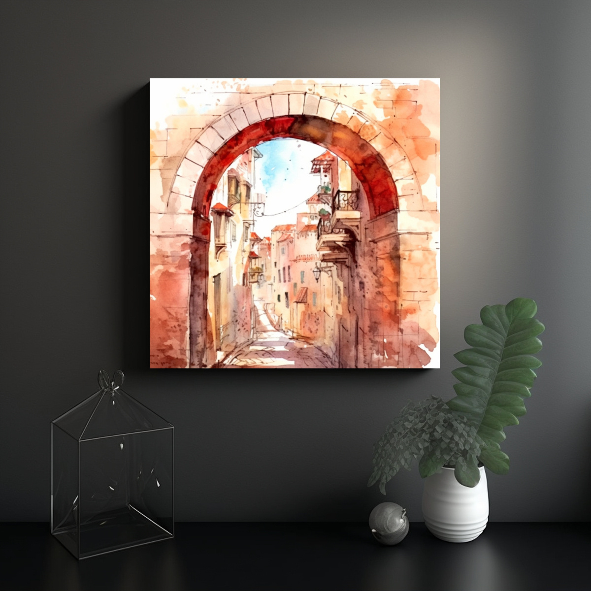 pintura-decorativa-acuarela-estilo-boceto-de-arte-abstracto-en-antigua-pared-y-arco-1