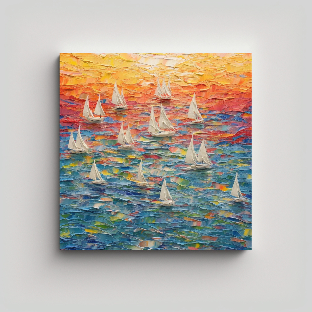 pintura-decorativa-cuadro-marino-con-veleros-coloridos-desde-arriba-