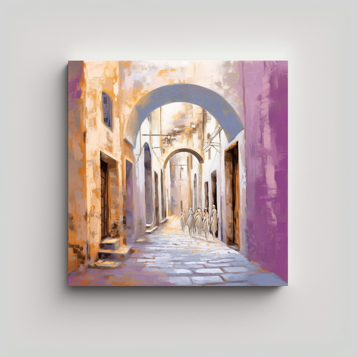 pintura-decorativa-de-calles-estrechas-en-jerusal-n-con-arquitectura-abovedada