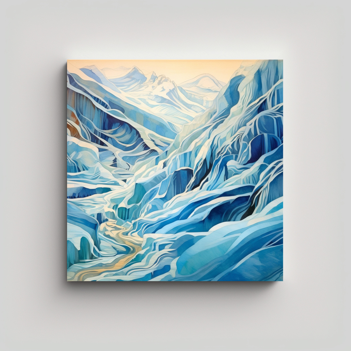 pintura-decorativa-de-paisaje-glacial-en-lienzo-con-luz-espectacular