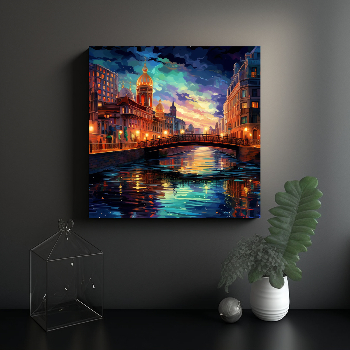 pintura-decorativa-de-r-o-con-puente-y-edificios-iluminados-1