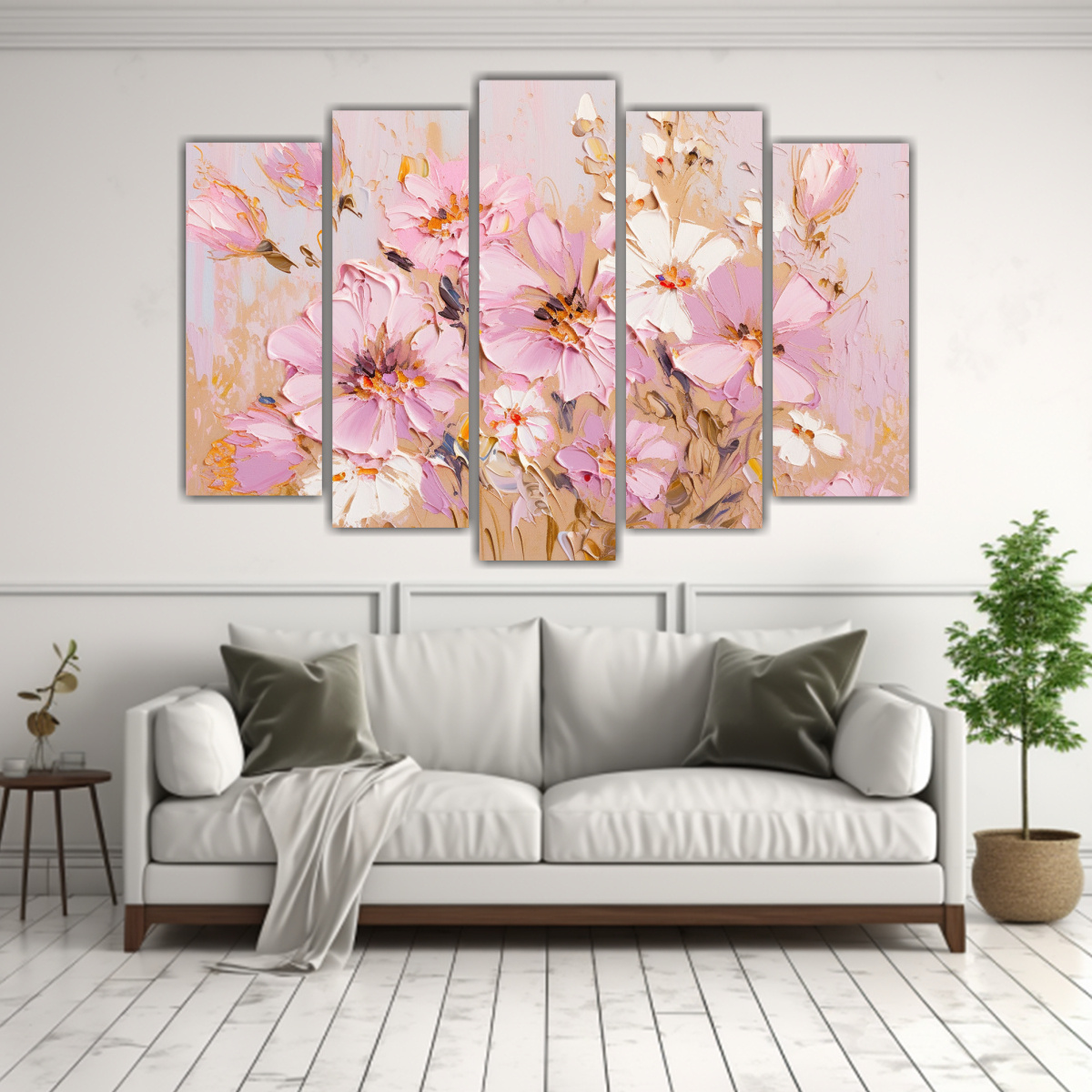 pintura-en-lienzo-con-flores-doradas-y-rosas-1