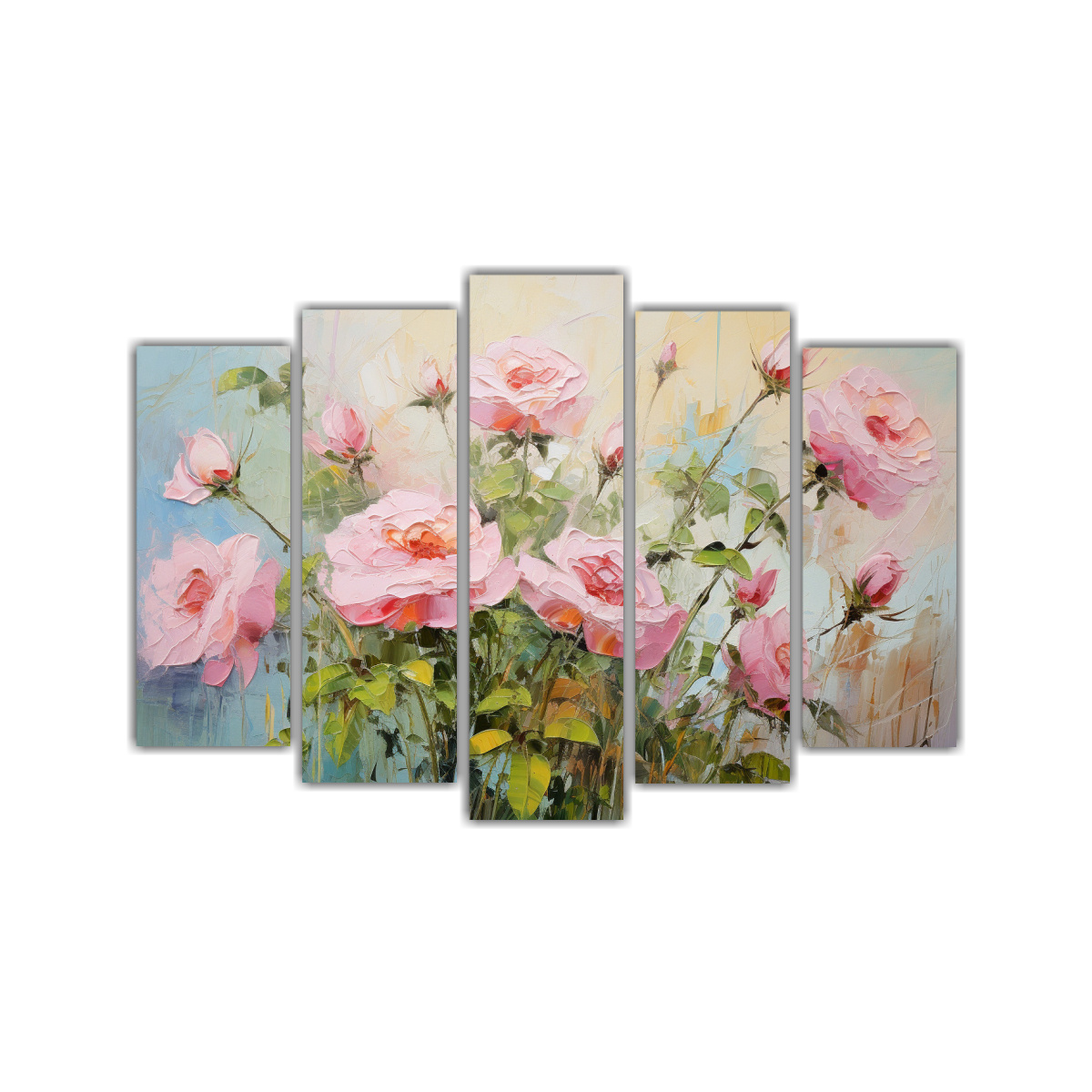 pintura-en-lienzo-de-flores-verdes-y-rosas-con-luminosidad-c-lida