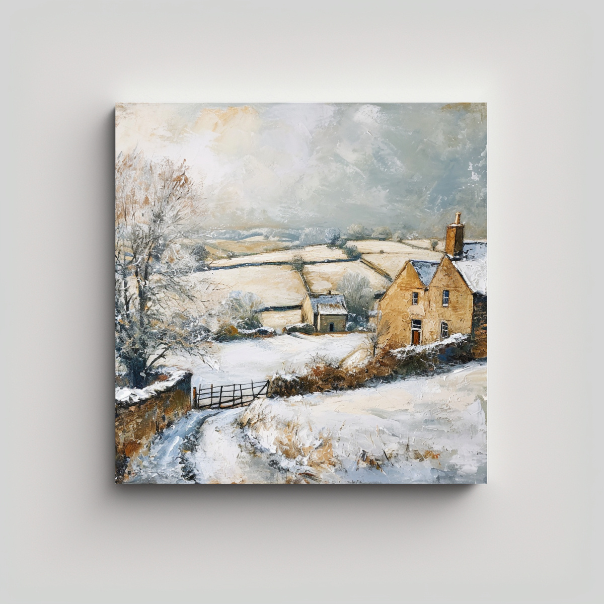 pintura-en-lienzo-de-invierno-en-los-cotswolds-en-bastidor-decoraci-n-de-expresi-n-actual