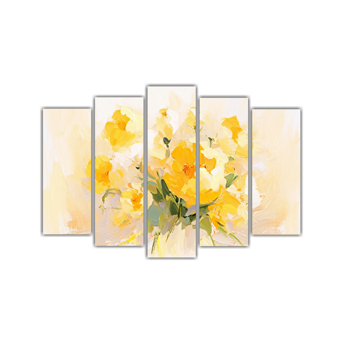 pintura-floral-amarilla-y-dorada-en-lienzo-contrastante-