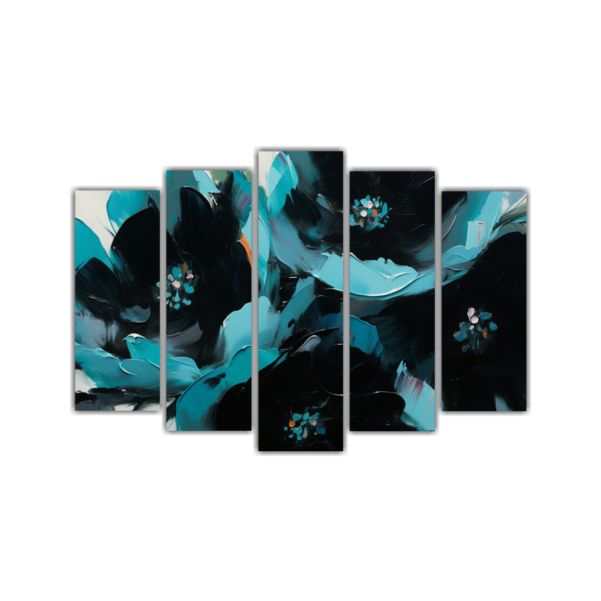 pintura-floral-cl-sica-en-lienzo-turquesa-y-negro