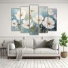 pintura-floral-en-lienzo-blanco-y-turquesa-set-5-telas-bastidor-alta-calidad-1