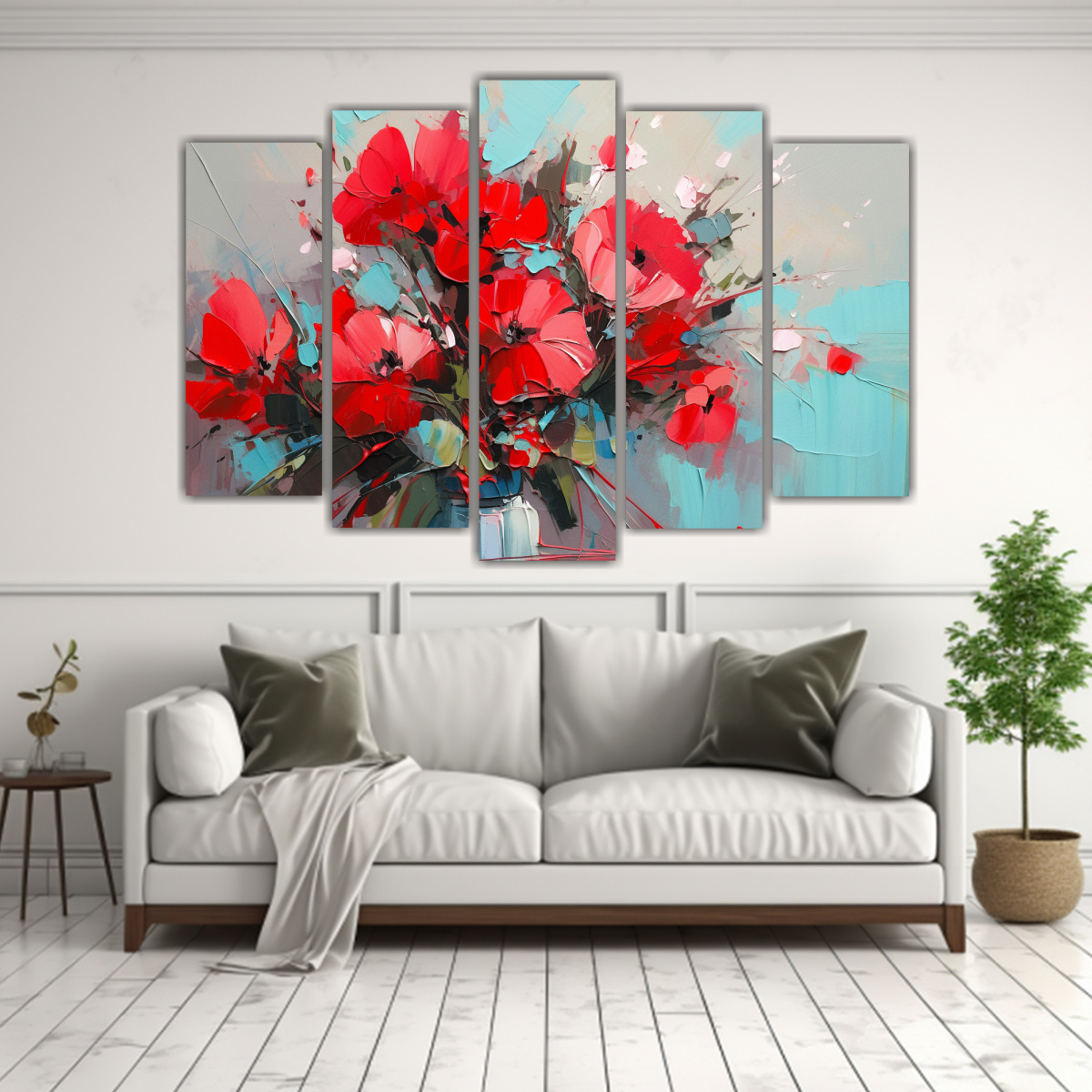 pintura-floral-en-lienzo-en-rojo-y-turquesa-5-composiciones-impactantes-1-1