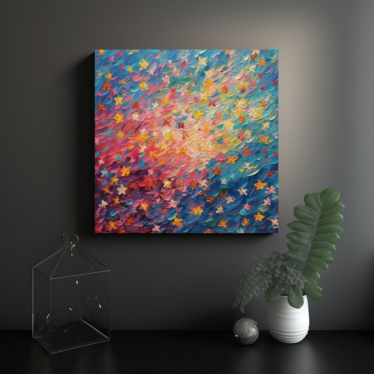 pintura-impresionista-de-arte-decoraci-n-brillante-pinceladas-de-estrellas-flores-y-nubes-1