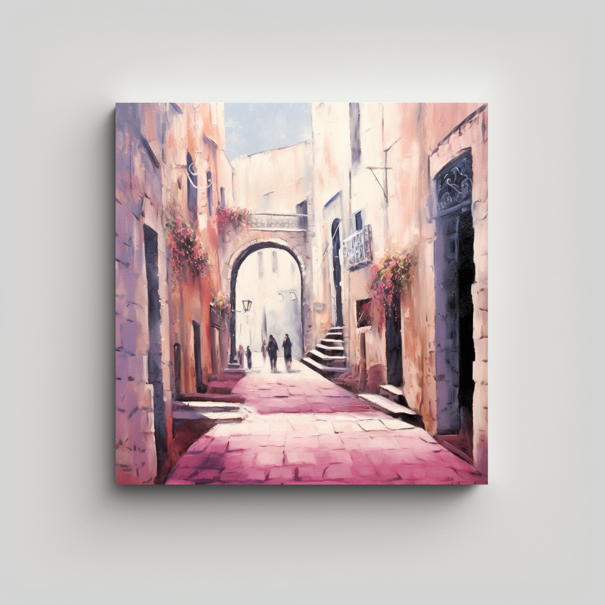 pintura-impresionista-de-callej-n-en-jerusal-n-en-rosa-y-blanco
