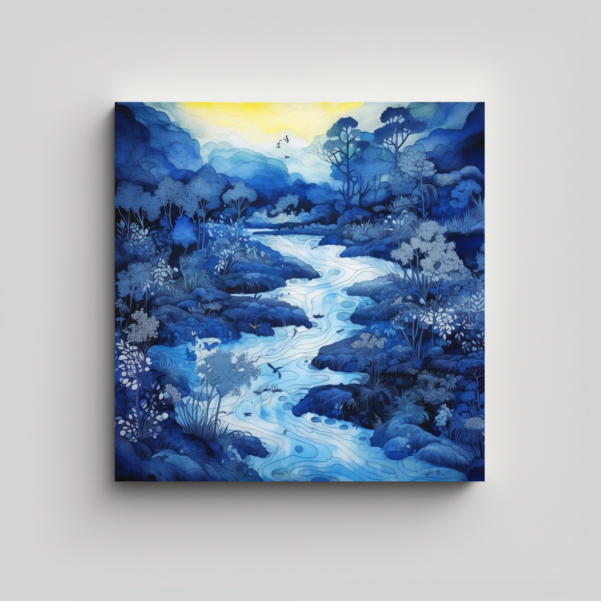 pintura-paisaje-batik-azul-m-gico-con-cuadro-de-canva