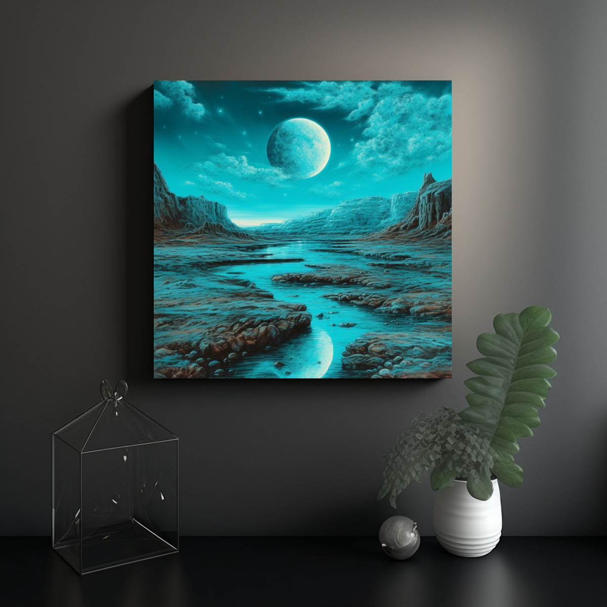 pintura-paisaje-lunar-en-tonos-cian-con-protagonismo-estilo-galer-a-1