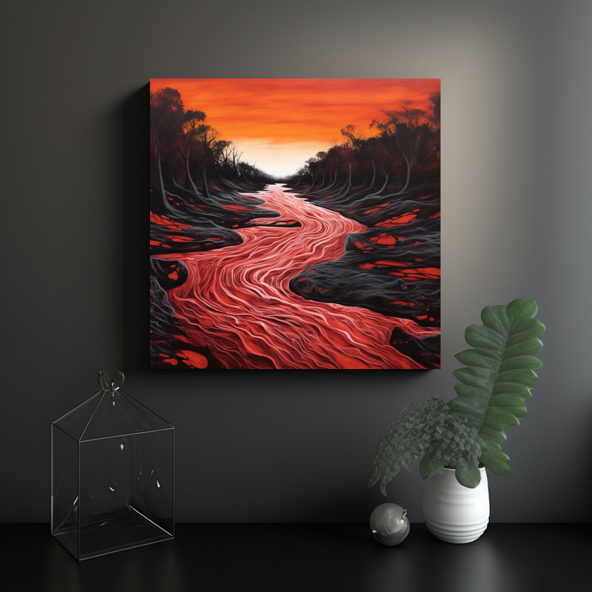 pintura-r-o-rojo-y-negro-reflejado-cuadro-de-colores-1