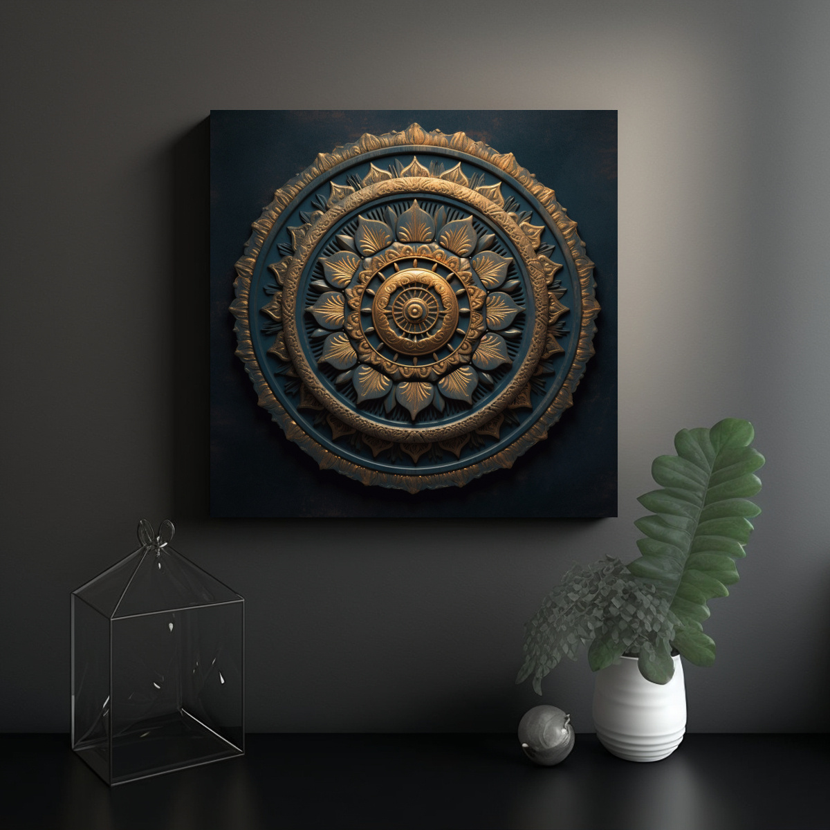 pintura-vanguardia-mandala-en-fondo-oscuro-texturizado-1