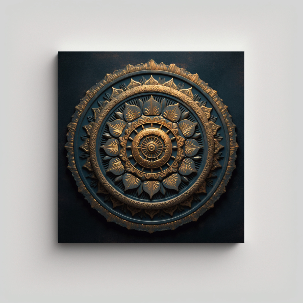 pintura-vanguardia-mandala-en-fondo-oscuro-texturizado