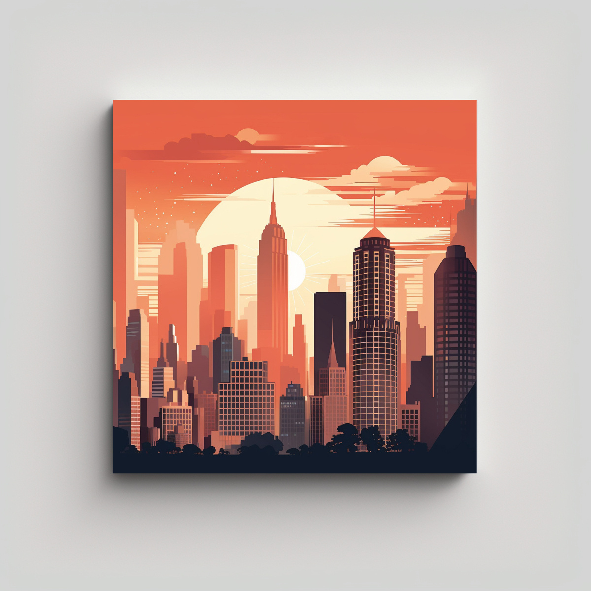 pintura-vanguardia-visual-amanecer-ciudad-simple-cuadro-estilo-nueva-york-