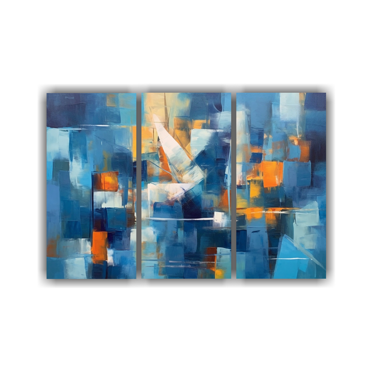 pinturas-abstractas-cubistas-brillantes-en-azules-para-decoraci-n-