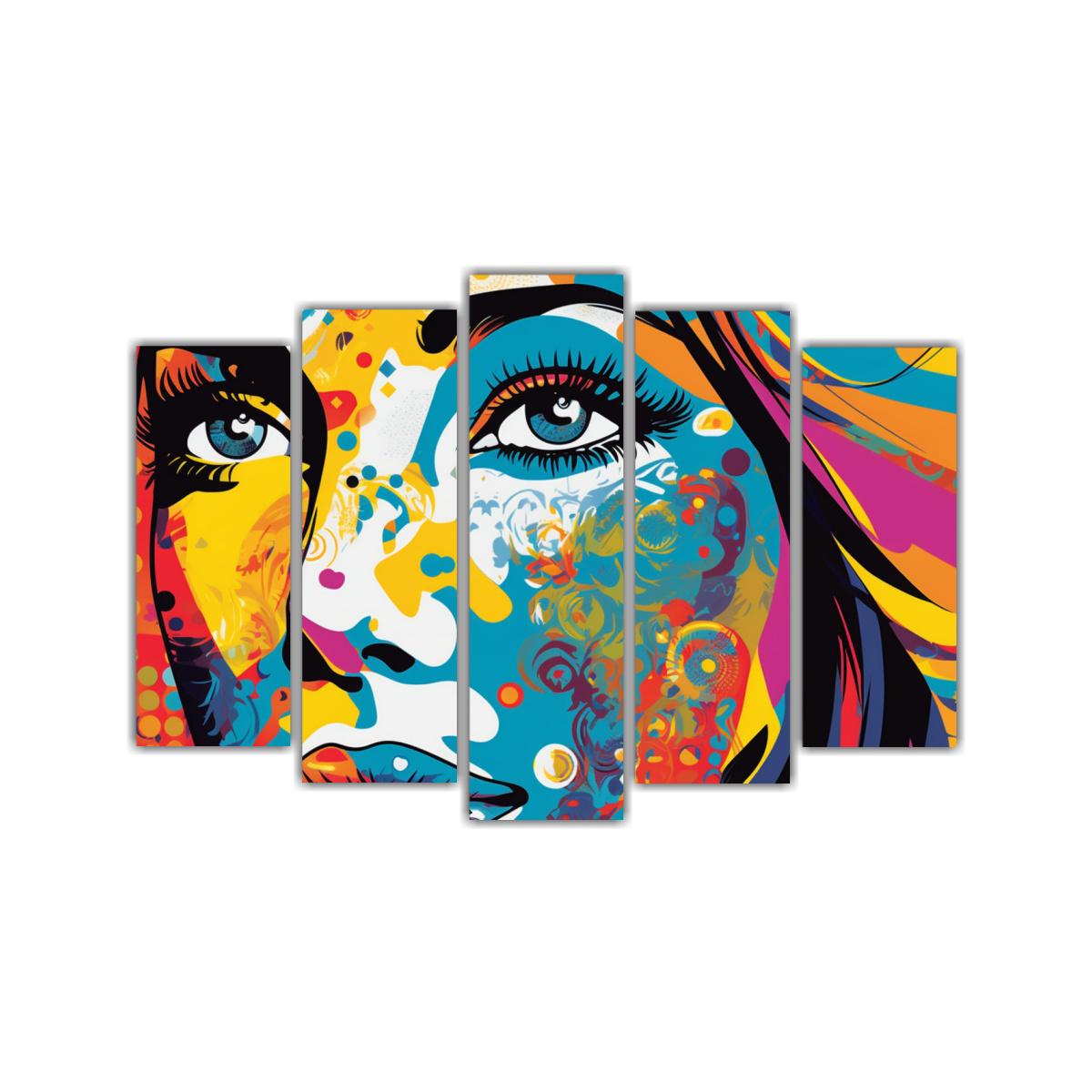 pinturas-abstractas-econ-micas-de-cinco-lienzos-en-estilo-pop-art-de-1000-dpi-