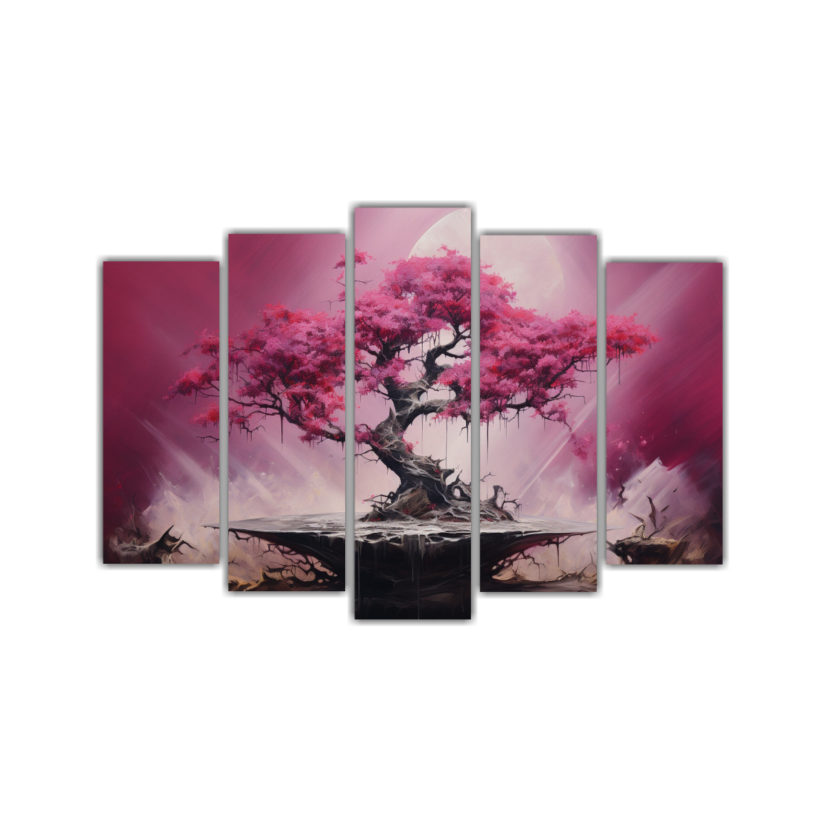 pinturas-abstractas-en-leo-detallado-en-fucsia-bonsai-set-5-lienzos-horizontales-