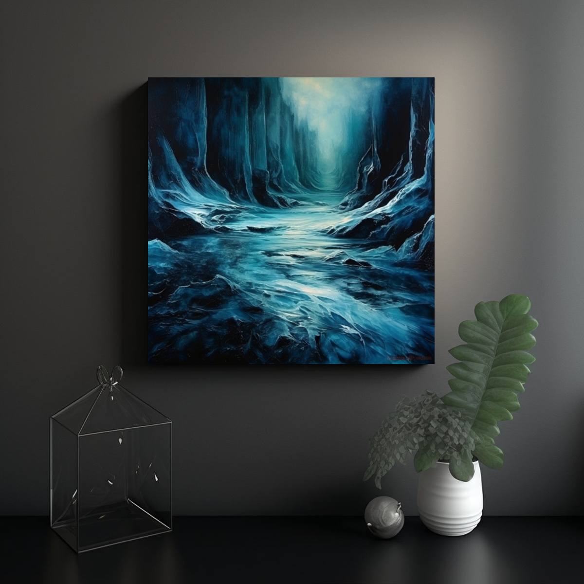 pinturas-abstractas-estrellados-campo-de-hielo-en-bastidor-1