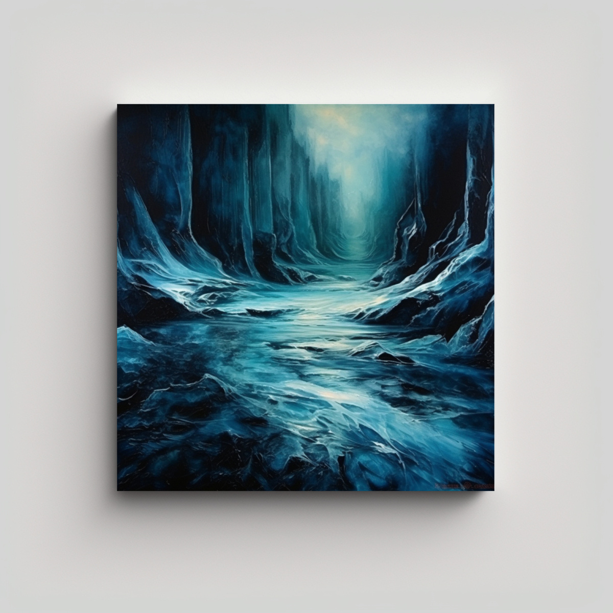 pinturas-abstractas-estrellados-campo-de-hielo-en-bastidor