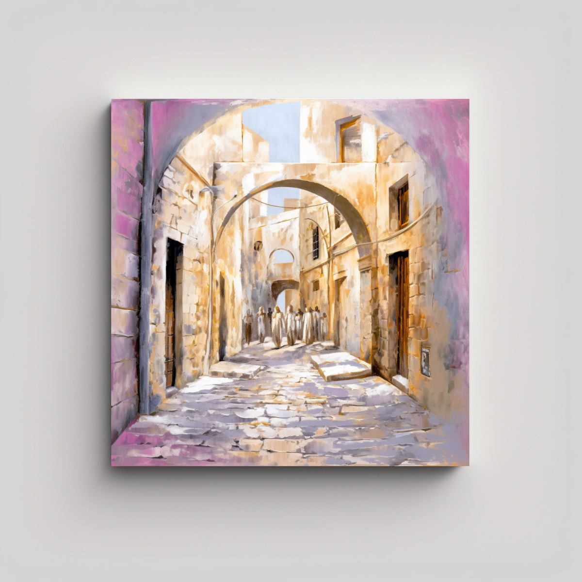 pinturas-cuadro-abstracto-callej-n-estrecho-en-jerusal-n-con-arquitectura-arqueada-