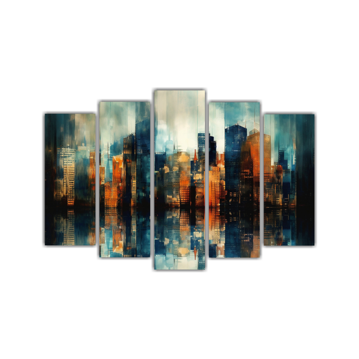 pinturas-de-acuarela-de-edificios-urbanos-con-reflejos