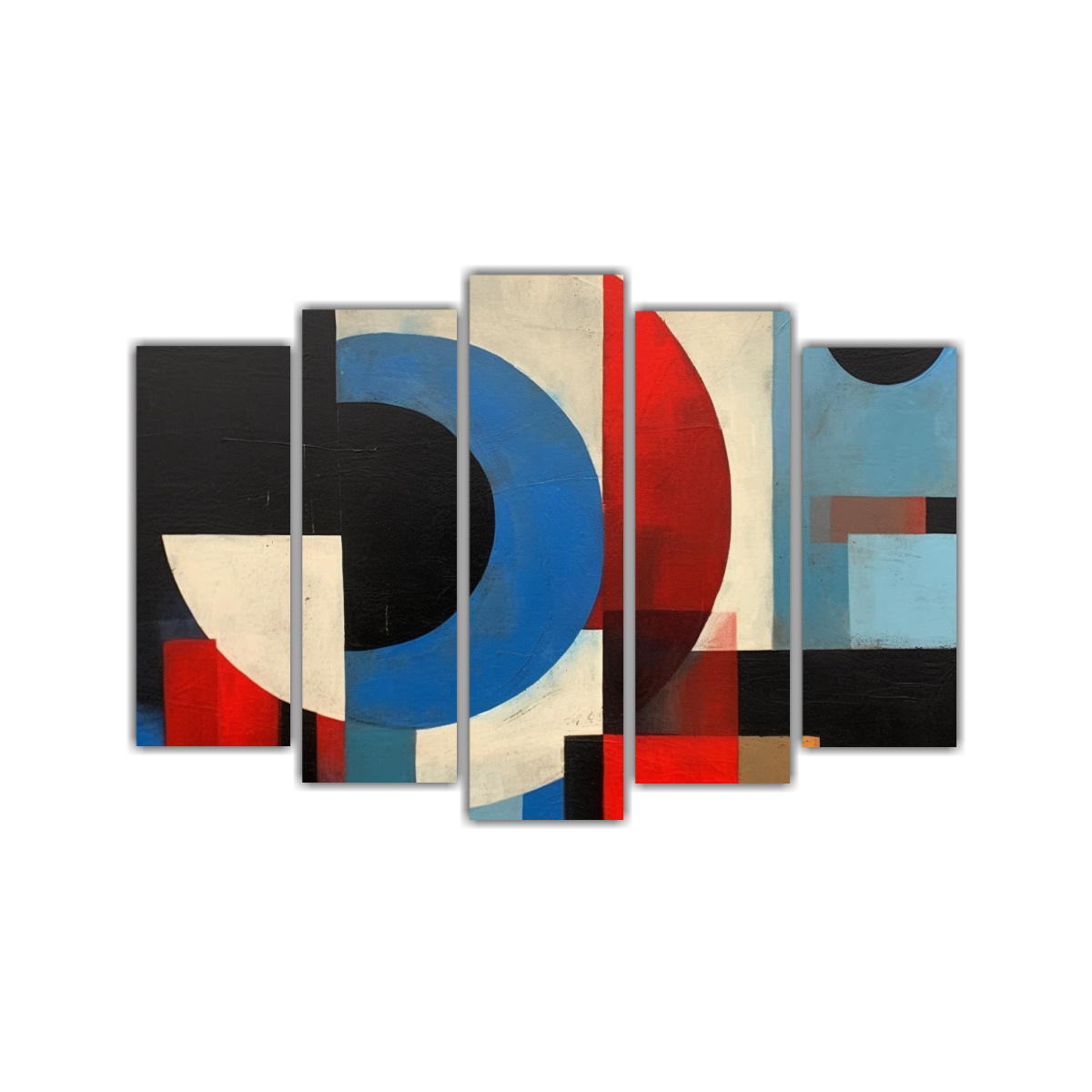 pinturas-de-decoraci-n-abstracta-geom-trica-en-leo-estilo-rojo-del-siglo-medio-