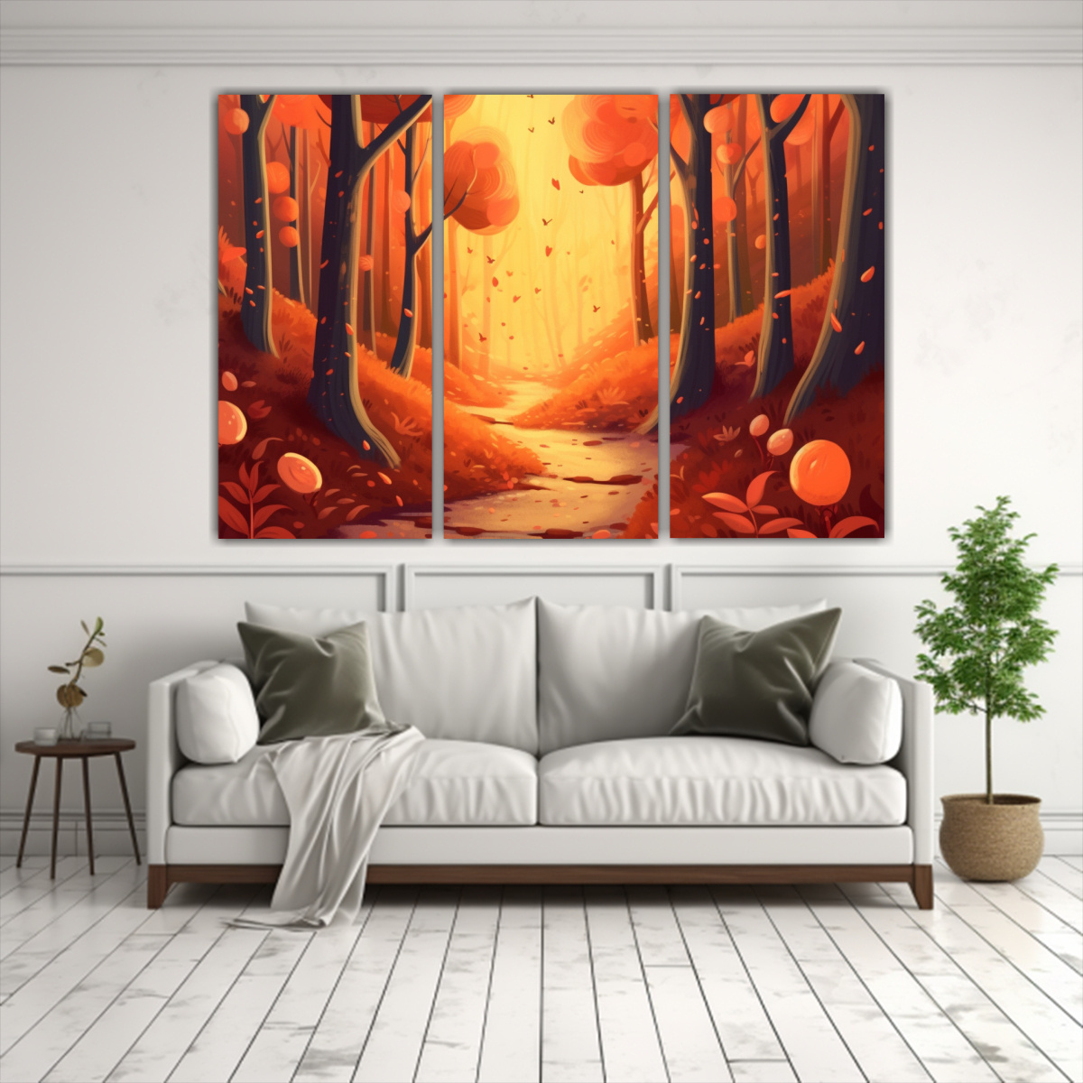 pinturas-de-decoraci-n-para-un-bosque-whimsical-con-rboles-altos-1