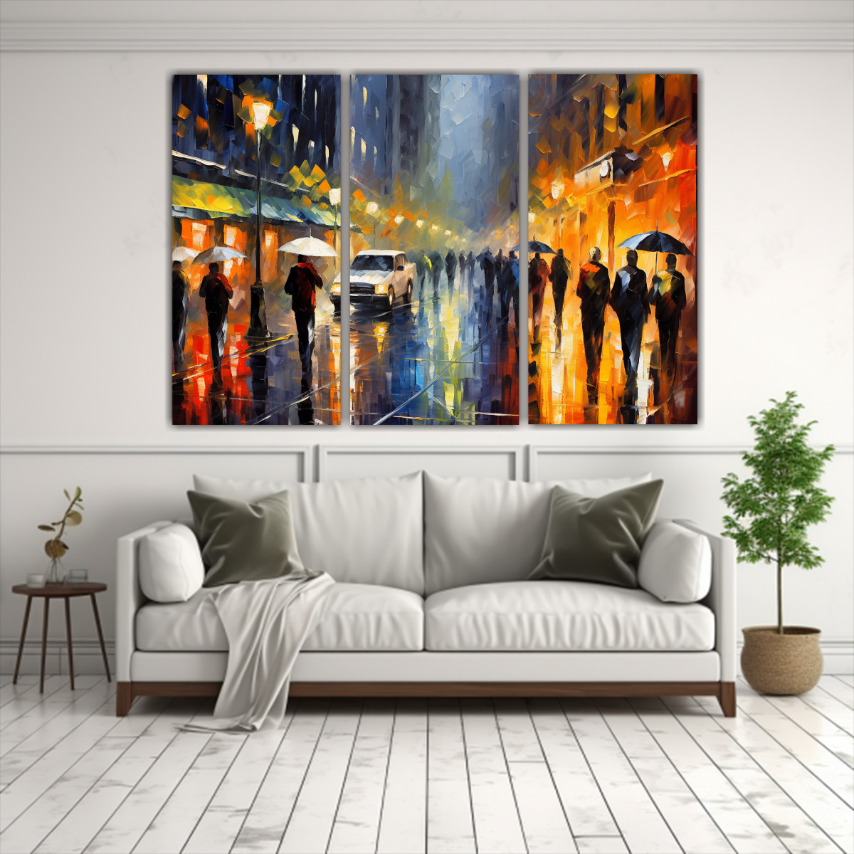 pinturas-de-escena-callejera-lluviosa-concurrida-1